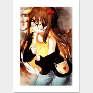 Karigiri Jinako Anime Watercolor Posters and Art